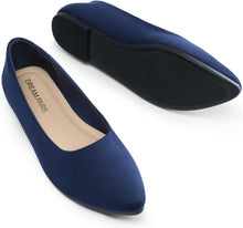 DREAM PAIRS Women's Pointed Faux Suede Ballet Flats | Soft faux leather, elegant slim design, foldable, non-slip sole, comfortable, easy to put on and take off, fashionable View 4