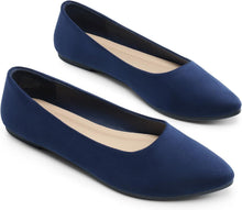 DREAM PAIRS Women's Pointed Faux Suede Ballet Flats | Soft faux leather, elegant slim design, foldable, non-slip sole, comfortable, easy to put on and take off, fashionable View 3