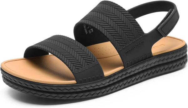 DREAM PAIRS Women's Water Sandals Comfortable Flat Beach Platform Elegant Summer Walking Shoes