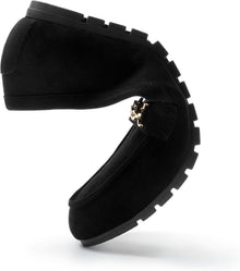 DREAM PAIRS Women's Loafer Comfortable Flat Shoes | Comfortable sole, arch support, non-slip textured sole, easy to put on, ideal for driving, chic metal details View 4