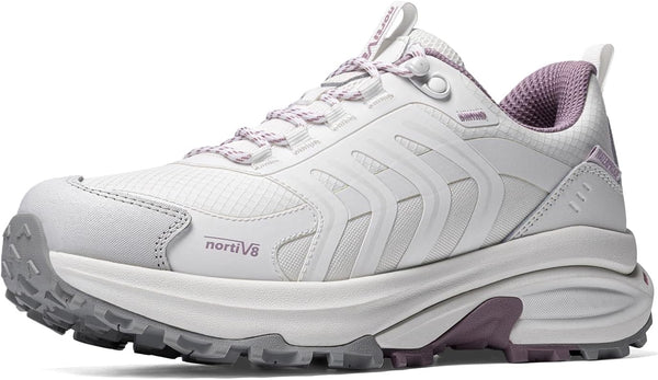NORTIV 8 Armadillo FieldLite Women's Lightweight Hiking Shoes | 4-in-1 rebound technology waterproof for all day comfort non-slip outdoor trekking camping fashionable sneakers