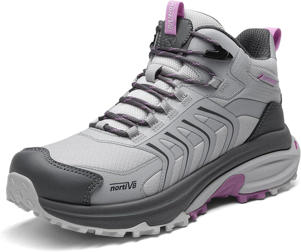 NORTIV 8 Women's Hiking Boots | 4-IN-1 Rebound Tech Leicht Wasserdicht Outdoor Trekking Rutschfest Bequem Knöchel Atmungsaktiv Boot für Camping Reisen