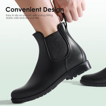 DREAM PAIRS Women's Wellington Boots, Waterproof Chelsea Boots | Lightweight and waterproof, non-slip tread sole, flexible, quick to put on and take off, for garden and walks View 4