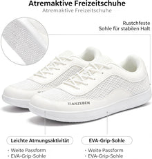 Minimalist Breite Barfußschuhe Zehenbox Zero-Drop Sohle Atmungsaktiv Barfuss Schuhe für Herren Weiß 44 View 2