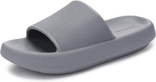WHITIN Damen Sandalen Hausschuhe Badelatschen Badeschuhe Hellgrau 39.5 | 4CM Rutschfeste EVA Dicke Sohle für Sommer Schwimmbad Badezimmer und Urlaub, Rutschfest Schnelltrocknend & Pflegeleicht View 1