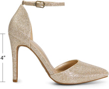 Women's Closed Toe Pumps | spitzer Zehenpartie Knöchelriemen hoher Absatz Stiletto-Absatz Hochzeitsschuhe Brautschuhe View 4