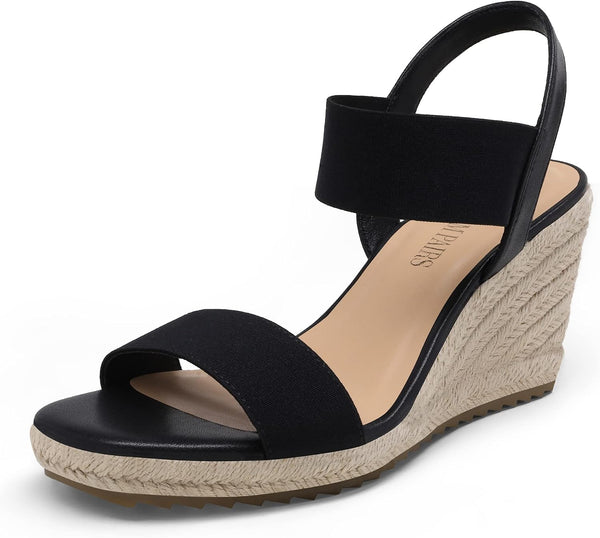 DREAM PAIRS Women's Wedge Sandals Wedge Sandals Open Toe Ankle Strap Espadrilles Sandals Wedge Heel Summer