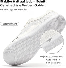 Minimalist Breite Barfußschuhe Zehenbox Zero-Drop Sohle Atmungsaktiv Barfuss Schuhe für Herren Weiß 44 View 3