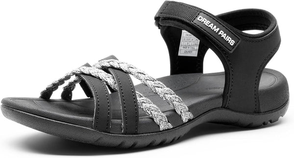 DREAM PAIRS Women's Sports Sandals with Padded EVA Footbed & Non-Slip Rubber Sole, Breathable Outdoor Sandals for Beach, Hiking & Everyday Use