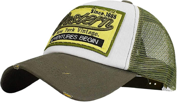 Heekpek baseball cap men's embroidered summer women's mesh caps, baseball caps, adjustable hip hop baseball caps, trucker for outdoor sports, travel.