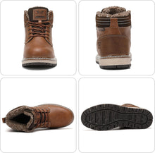AX BOXING Men's Winter Shoes, Lined Warm Winter Boots, Men's Fashion Winter Boots, Non-Slip Snow Boots, Size 41-46 EU (Light Brown, 46 EU) View 3