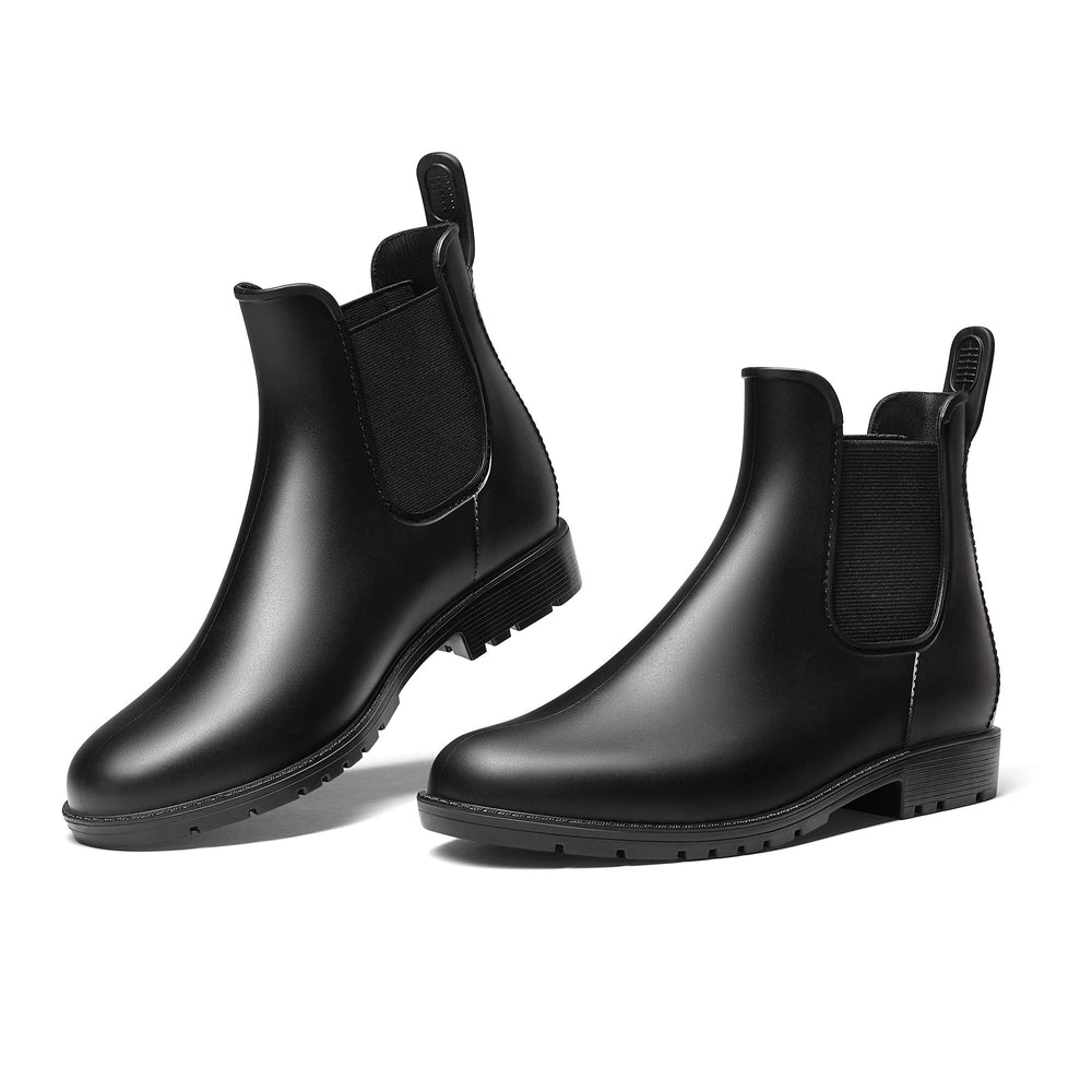 DREAM PAIRS Women's Wellington Boots, Waterproof Chelsea Boots | Lightweight and waterproof, non-slip tread sole, flexible, quick to put on and take off, for garden and walks