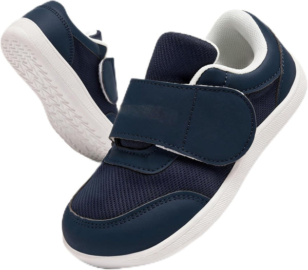 Unisex Kinder Outdoor Walking Turnschuhe Barfussschuhe Breiter Zehenraum Leichte Rutschsicher Sneaker Komfortabel Minimalistische für Jungen Mädchen Kleinkind Blau 25