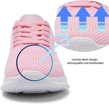 Women's trainers, sports shoes, running shoes, trainers, tennis, running, walking shoes, street running shoes, fashion, lightweight, breathable, outdoor shoes, red, 42 EU View 3