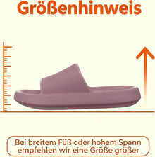 WHITIN Women's Slippers, Soft Bath Sandals with Thick Sole | Lightweight bathing slippers, non-slip quick-drying bathing shoes, summer cloud shoes View 2