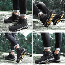 AX BOXING Men’s Winter Shoes, Lined Winter Boots, Warm Hiking Shoes, Outdoor Winter Boots, Non-Slip Hiking Boots, Snow Boots, Trekking Shoes, EU 41–46, Light black View 2