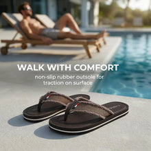 AX BOXING Flip Flops Men's Toe Separator Non-Slip Leather Flip Flops Sandals Beach Pool 41-46 EU View 4