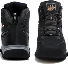 AX BOXING Men’s Winter Shoes, Lined Winter Boots, Warm Hiking Shoes, Outdoor Winter Boots, Non-Slip Hiking Boots, Snow Boots, Trekking Shoes, EU 41–46, Light black View 3