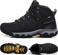 AX BOXING Men’s Winter Shoes, Lined Winter Boots, Warm Hiking Shoes, Outdoor Winter Boots, Non-Slip Hiking Boots, Snow Boots, Trekking Shoes, EU 41–46, Light black View 4