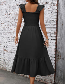heekpek Summer Dress Women's Light Long Boho Dress Muslin Dress High Waist Midi Dress A Line Ruffle Dress Beach Dress View 4