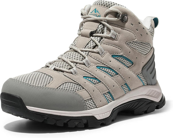 NORTIV 8 Women's Hiking Shoes, Trekking Shoes | Mesh upper breathable supportive heel outdoor shoes non-slip rubber outsole hiking boots hiking boots