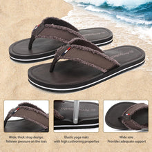 AX BOXING Flip Flops Men's Toe Separator Non-Slip Leather Flip Flops Sandals Beach Pool 41-46 EU View 2